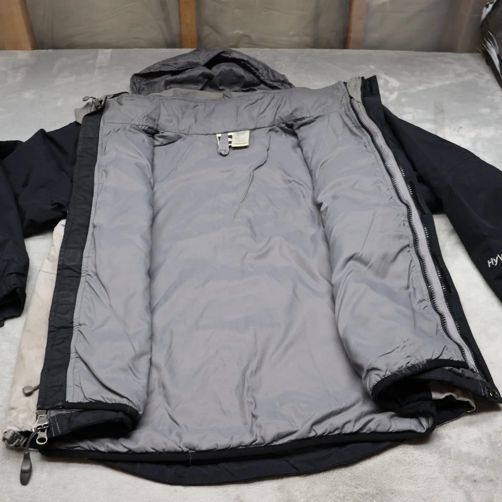 North Face Jacket Mens Small Grey‎ HyVent Weather Resistant Removable Liner 3in1
